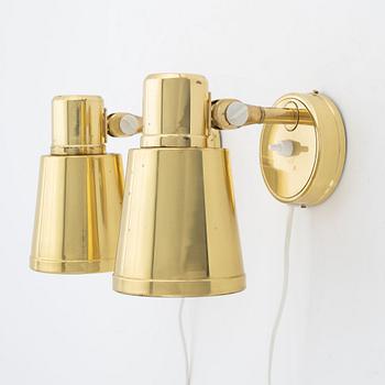 Vägglampor, ett par, Bröderna Johansson Autometall, Skellefteå, 1960-tal.