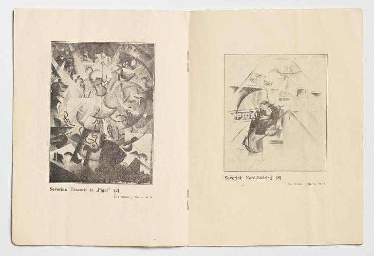 Exhibition catalogues from Der Sturm (2) and a photo depicting Gösta Adrian-Nilsson (GAN).