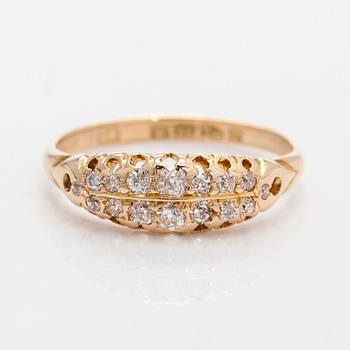 Ring, 18K guld och diamanter, England.