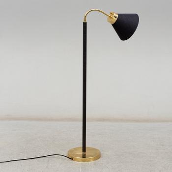 JOSEF FRANK, a brass and leather wrapped floor lamp, model 1838, from Firma Svenskt Tenn.