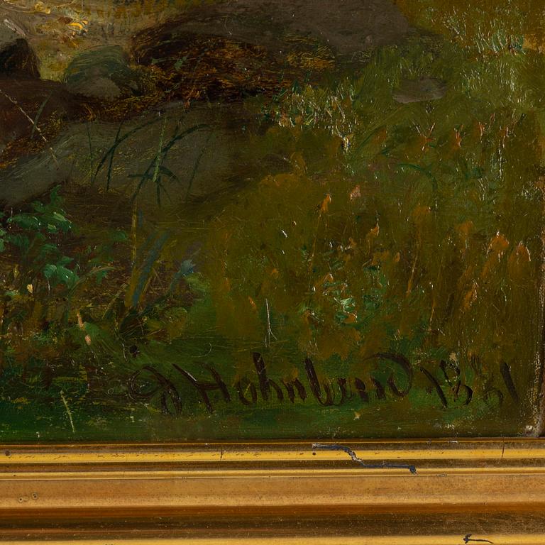 JOSEFINA HOLMLUND, oil on canvas, signed and dated 1881.