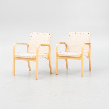 Alvar Aalto, karmstolar, ett par, modell 45, Artek, 1900-talets slut.