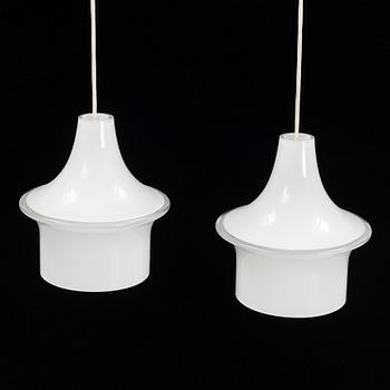 Lisa Johansson-Pape, a pair of 'Pagod' ceiling lamps, Iittala, Finland.