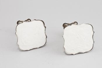 LJUSSTAKAR, ett par, silver, utländska stämplar, 1900-tal.
