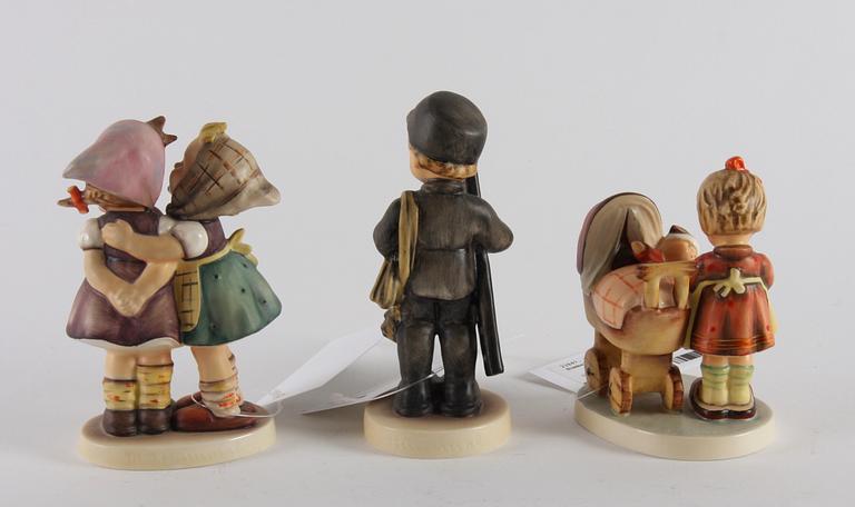 FIGURINER, 3 st, porslin, Hummel.