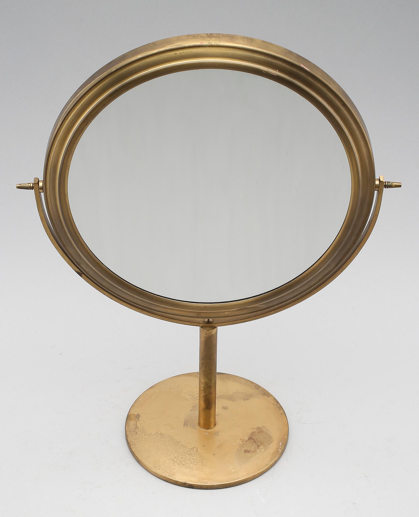 BORDSSPEGEL, mässing, 1900-talets mitt.