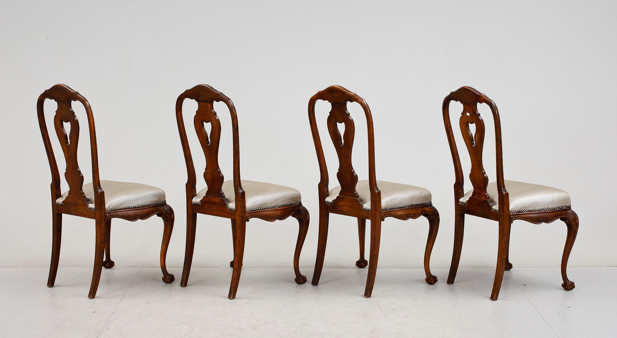 STOLAR, 8 st, senbarockstil, omkring 1900.