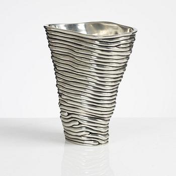 Annika Jarring, a pewter vase, "Randig", Svenskt Tenn, Stockholm 2009.