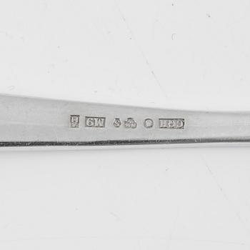 A Swedish silver cutlery set, model 'Diana', 36 pieces, marks of CG Hallberg and GAB, Stockholm 1950s and 60s.