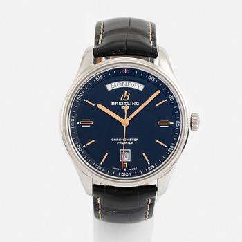 Breitling, Premier, Day & Date, wristwatch, 40 mm.