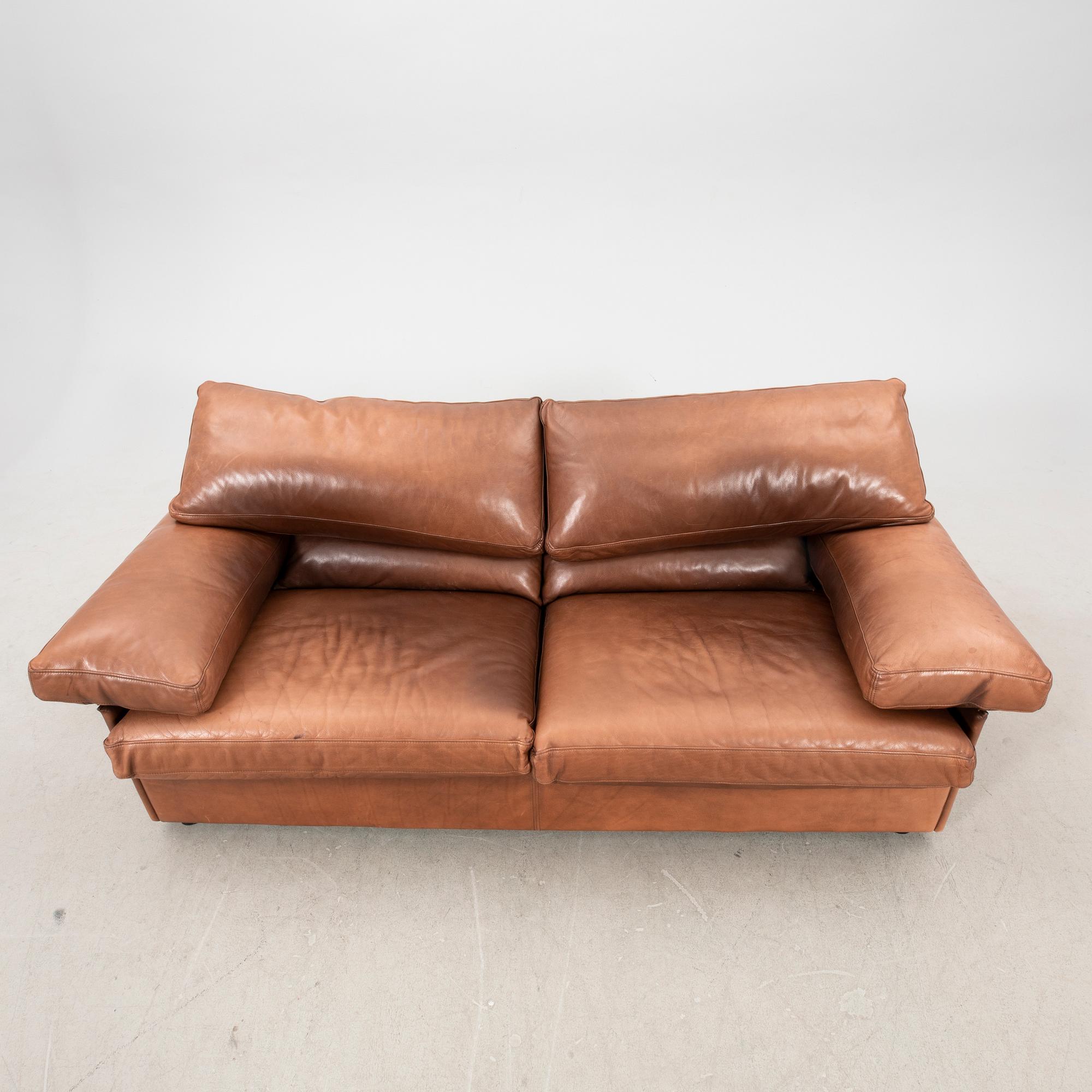 An Eilersen leather sofa later part of the 20th century.