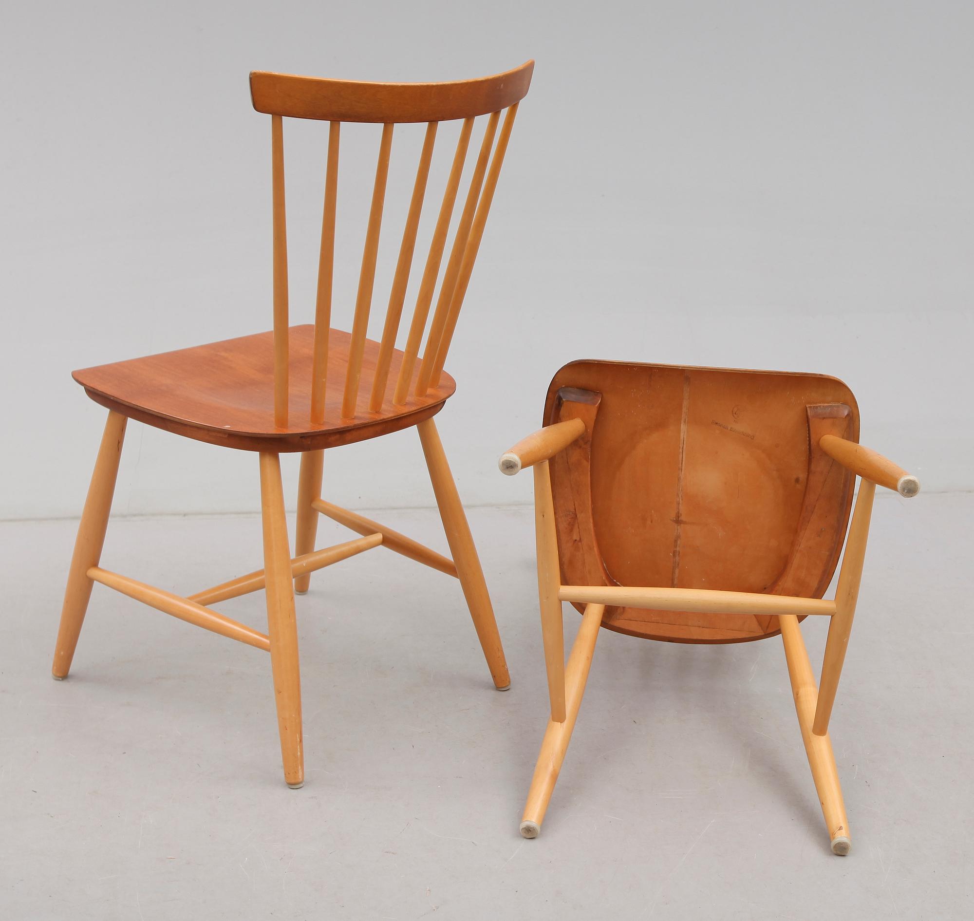 STOLAR, 6 st, märkta SM, 1900-talets mitt.