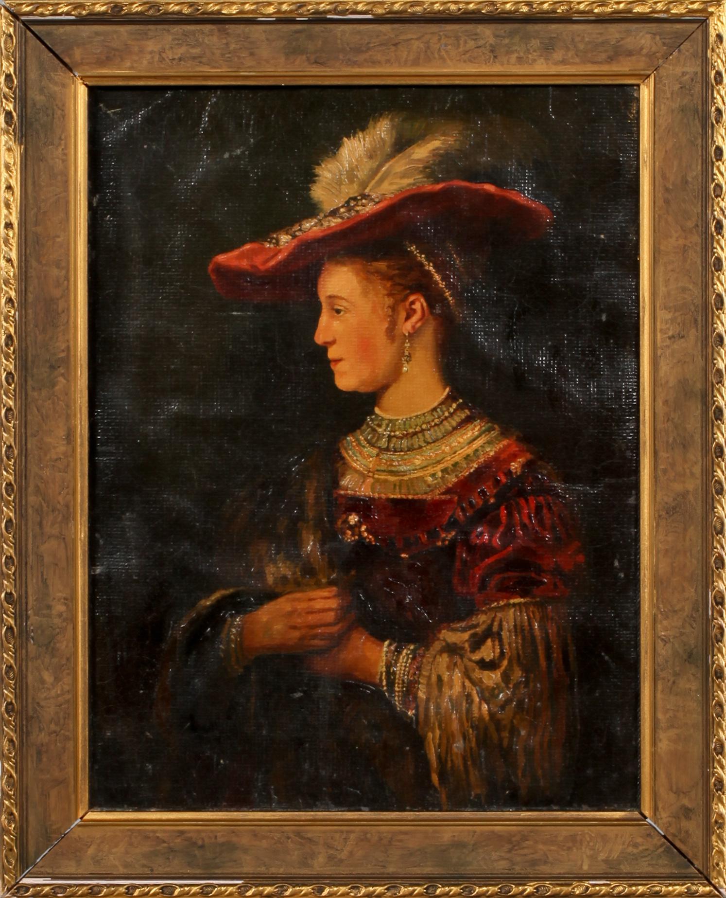 OKÄND KONSTNÄR, olja på duk, osignerad, omkring 1900.