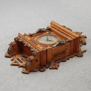 A Neo-Renaissance Lenzkircher wall clock, late 19th Century.