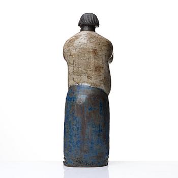 Åke Holm, a stoneware sculpture, 'Pontius Pilate', Höganäs, Sweden 1940-50s.