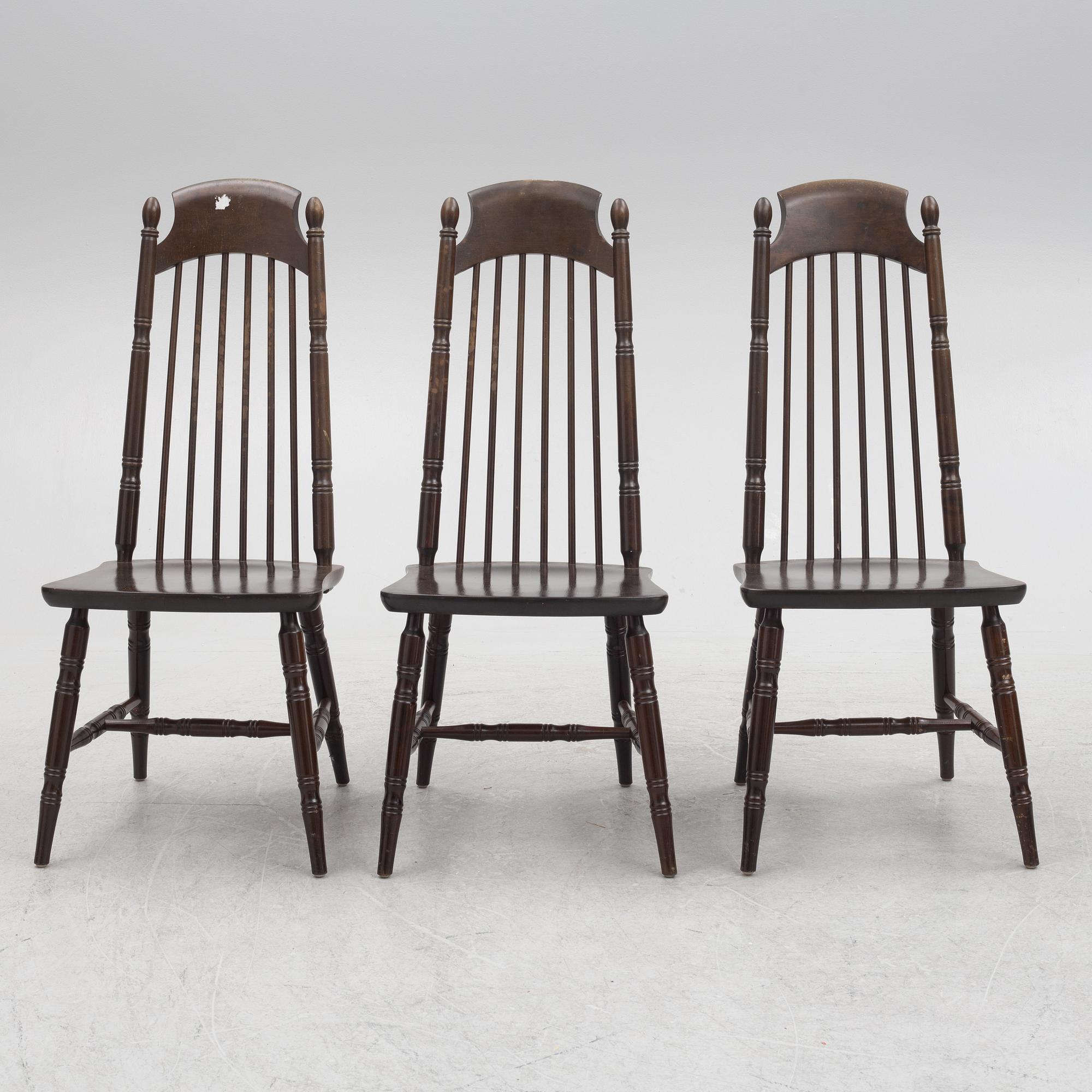Three Chairs, model Nesto A10, Nesto, Nässjö Stolfabrik.