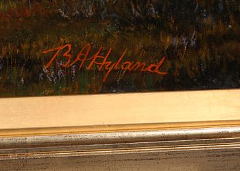 BENEDICT HYLAND, olja på duk, signerad. 1800-tal.