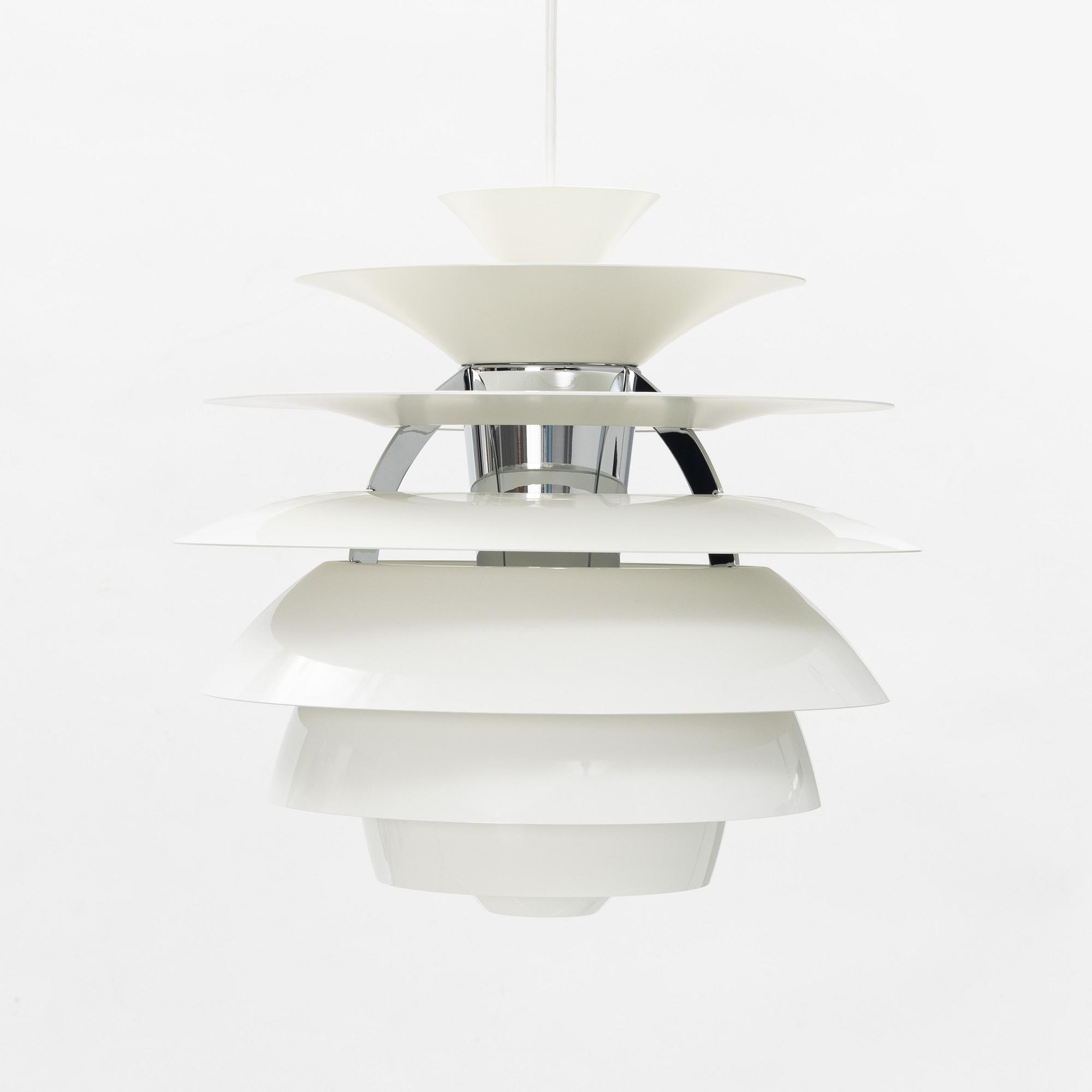 A 'PH Snowball' pendant lampa by Poul Henningsen for Louis Poulsen, designed 1958.