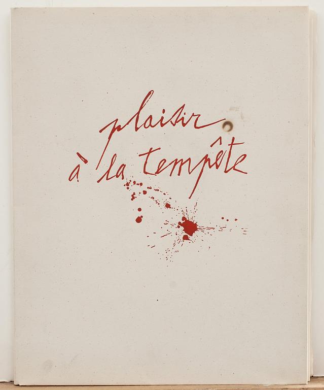 JAMES COIGNARD, mapp, 4 st,carborundumetsning PLAISIR À LA TEMPÊTE. Numrerade 22/30 och signerade. Éditions Semios.