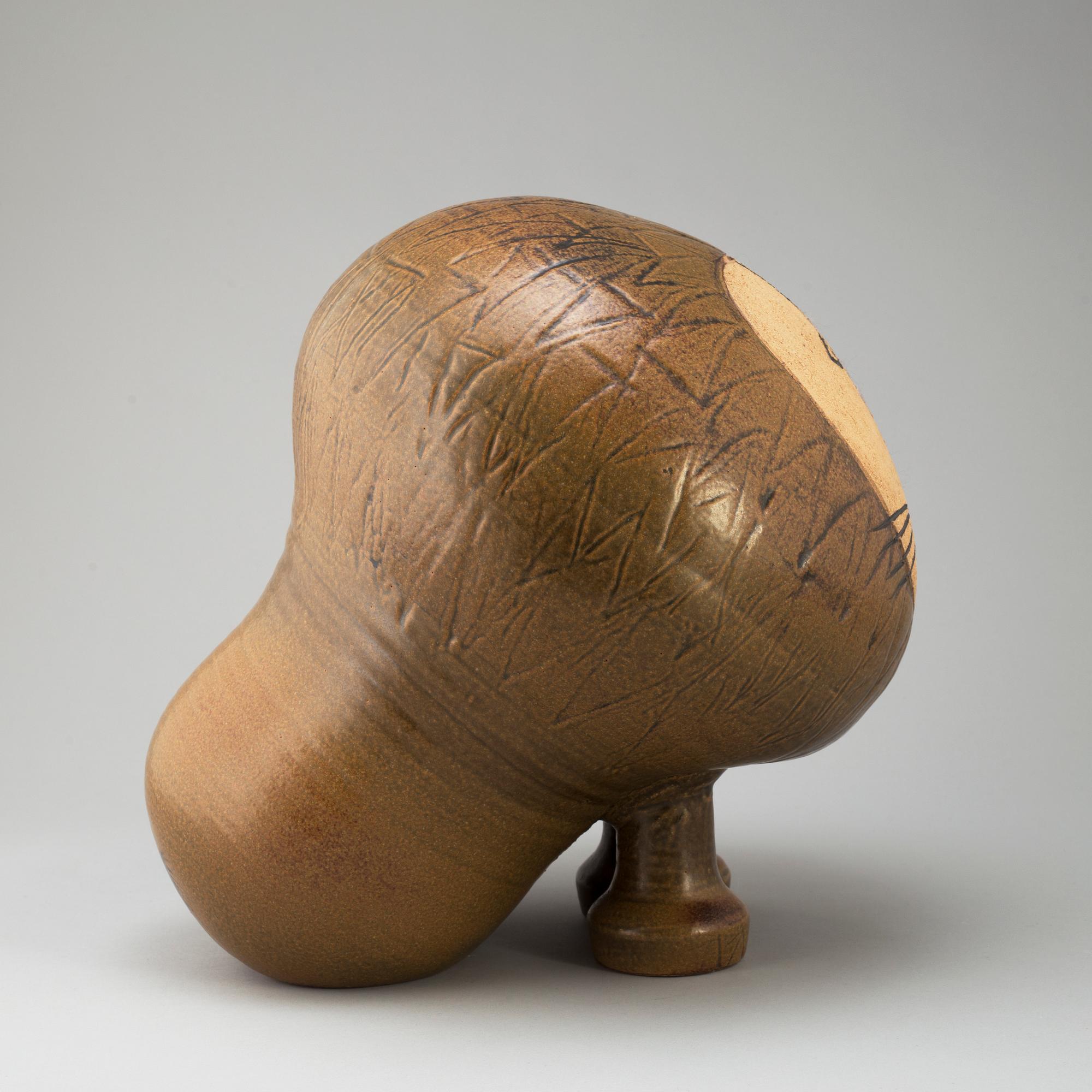 LISA LARSON, a 'Lejon Maxi' stoneware sculpture from K-Studion,  Gustavsberg.