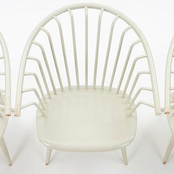 Ilmari Tapiovaara, a set of three "Crinolette", chairs, Asko, Finland 1960-70s.