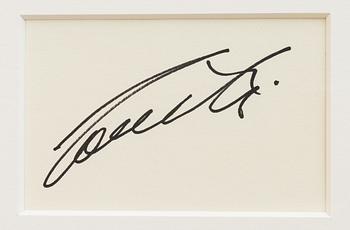 Autographs, Niki Lauda and Clay Regazzoni.
