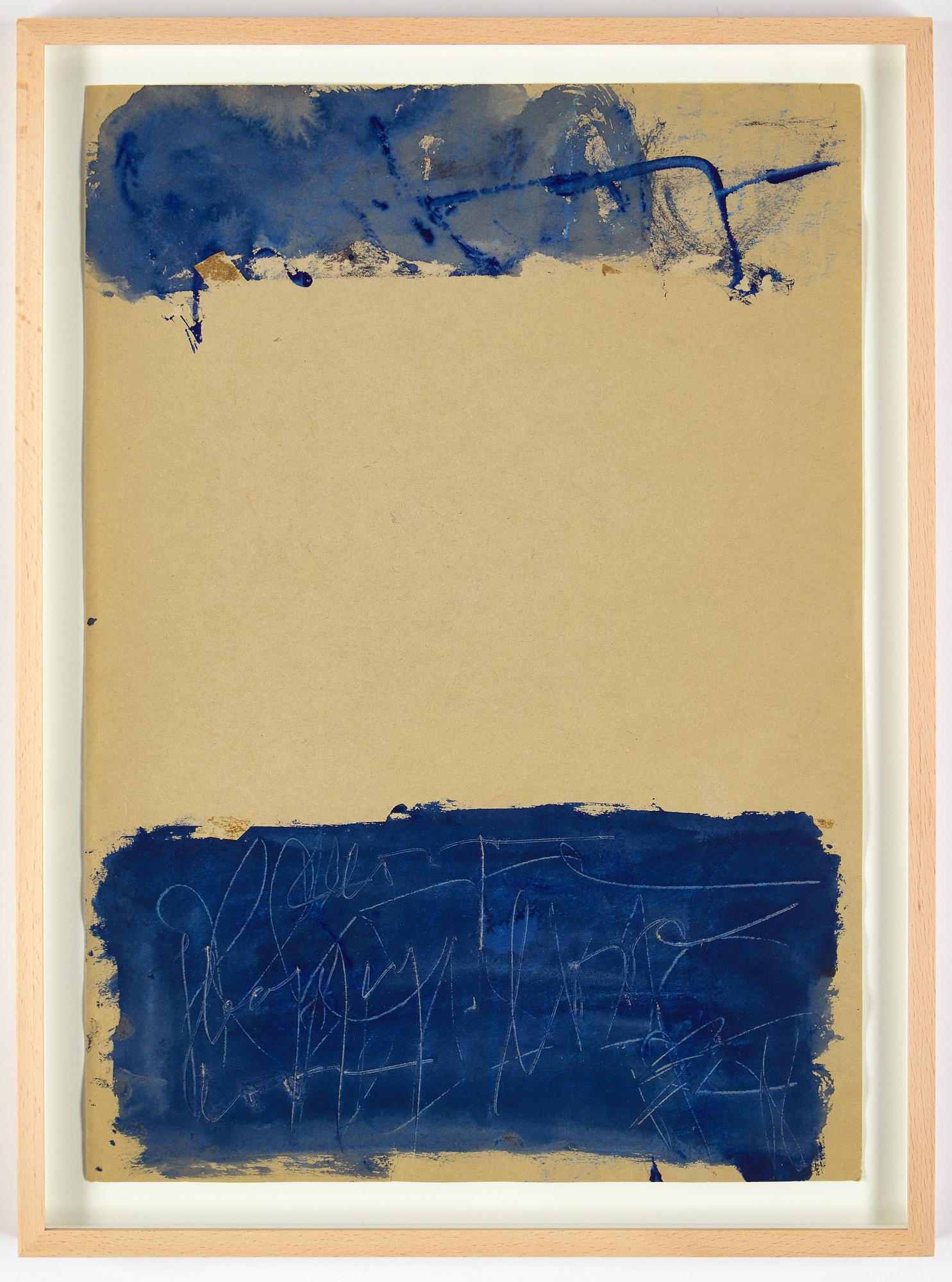 Eddie Figge, mixed media on paper, signed, executed around 1960.