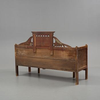 A folk art folding bed from Forsa in Hälsingland, Sweden, first half of the 19th century.
