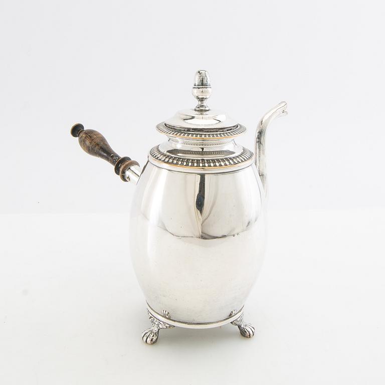 Coffee pot Empire style Skultuna silver plate early 20th century.