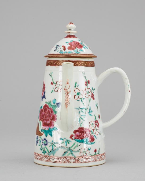A famille rose jug, Qing dynasty, Qianlong (1736-95).