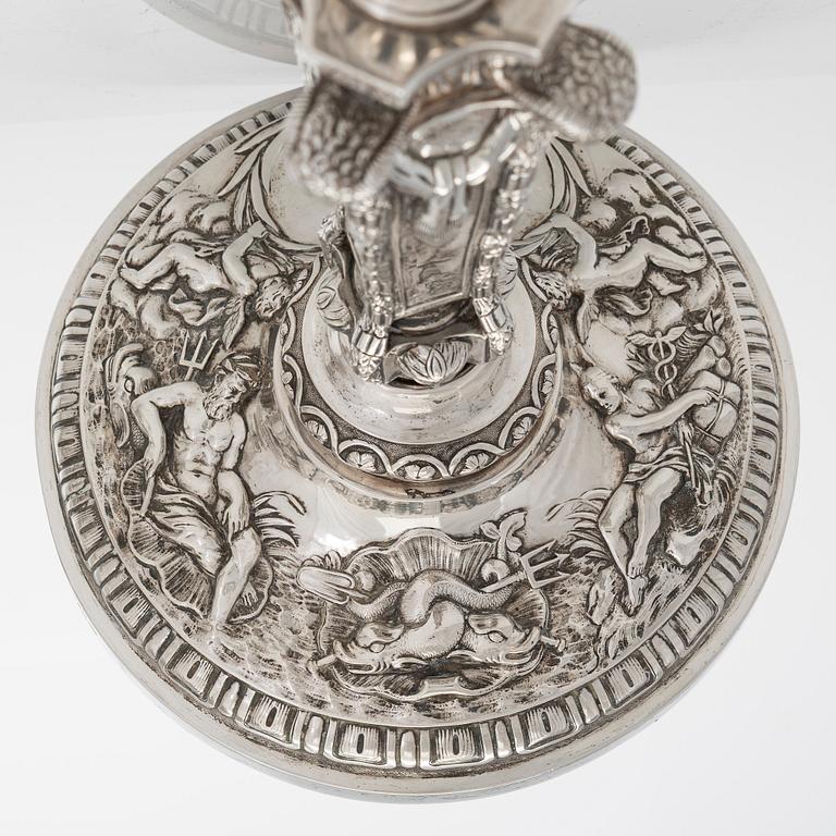 Christian Hammer, kandelabrar, ett par, silver, Stockholm 1854-1863.