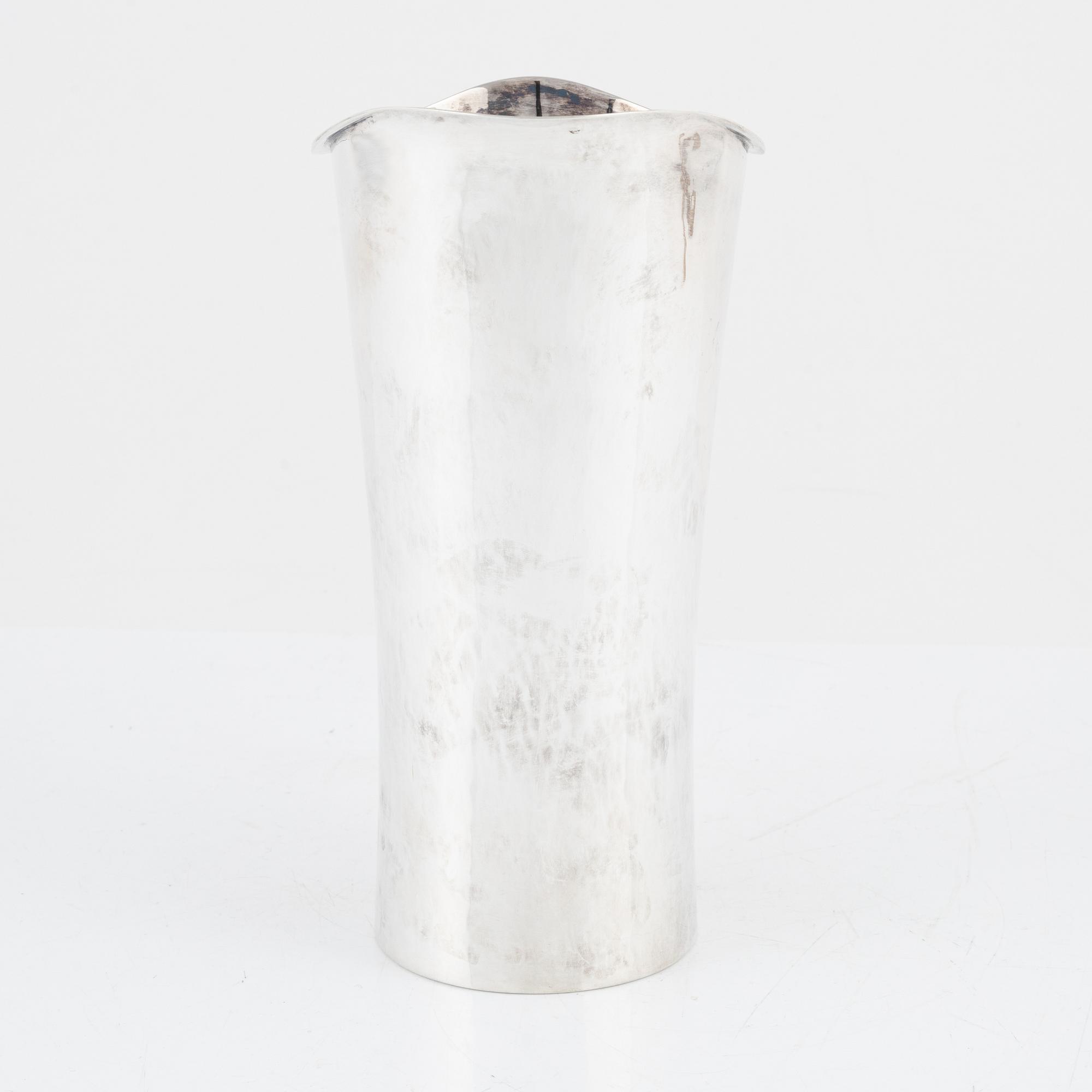 A silver jug, mark of Markströms Guldsmeds Ab, Uppsala 1968.