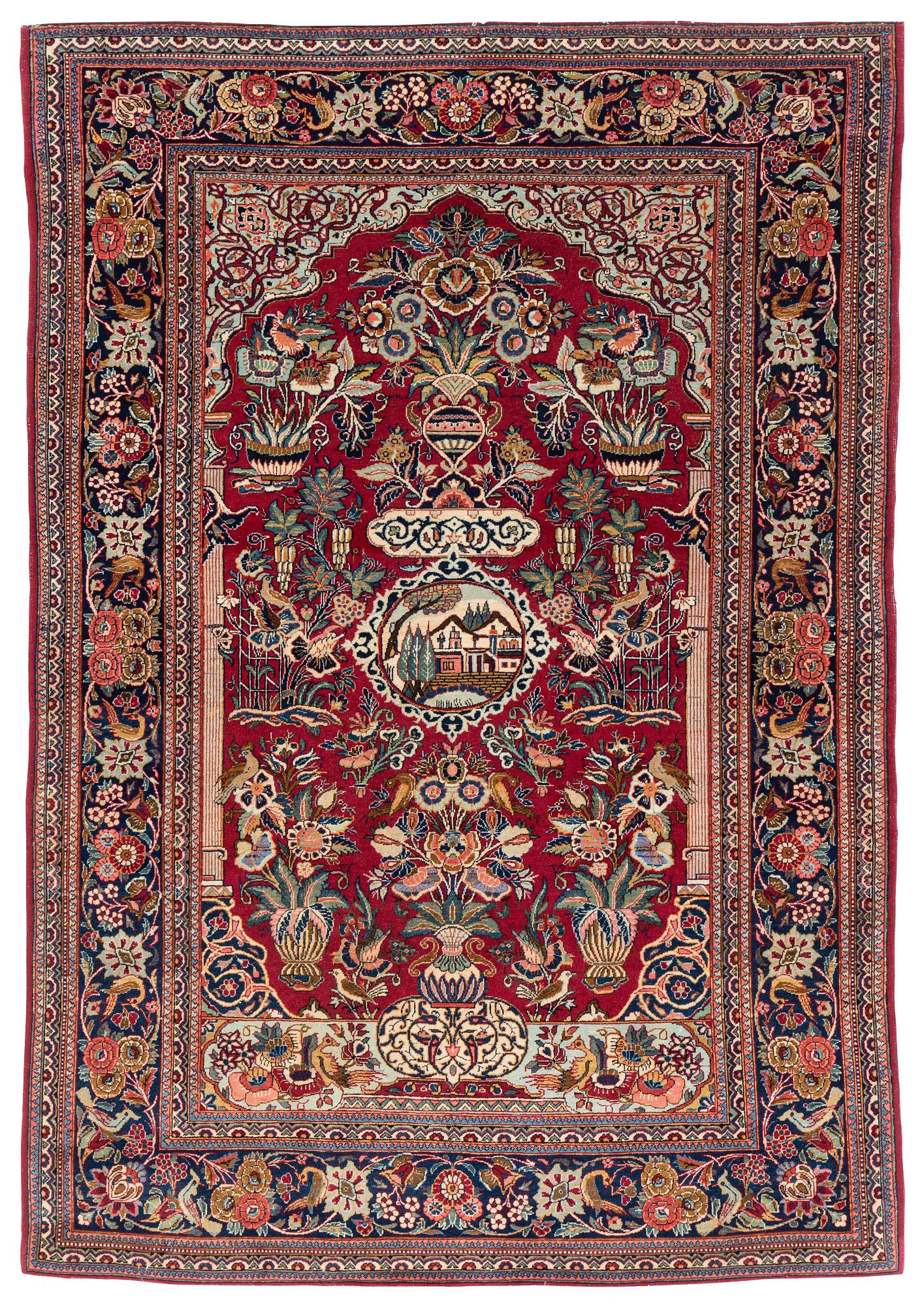 Matta, semiantik Keshan, ca 193 x 133 cm.