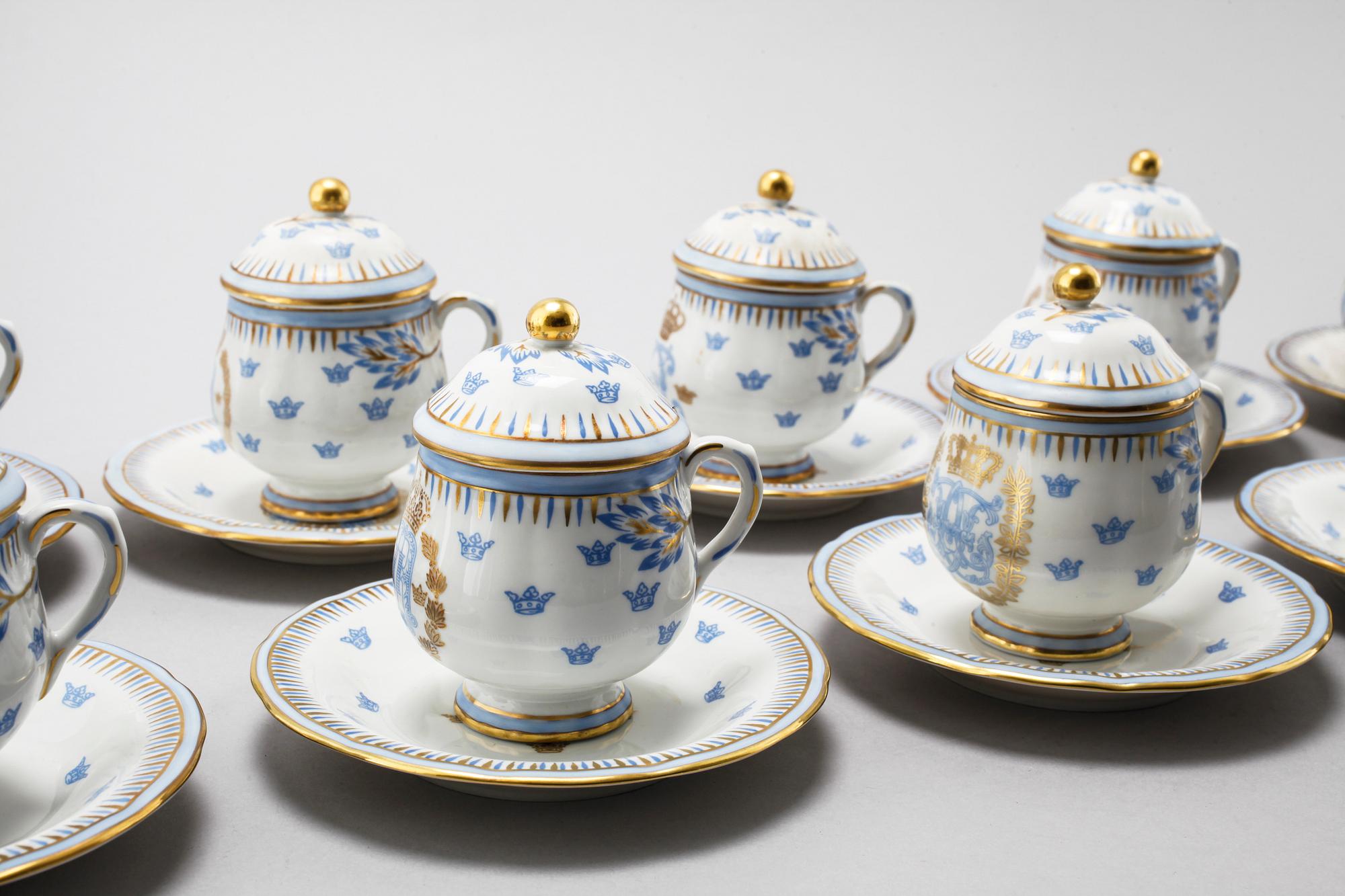 13 creme cups by Rörstrand, second half of the 20th century.
