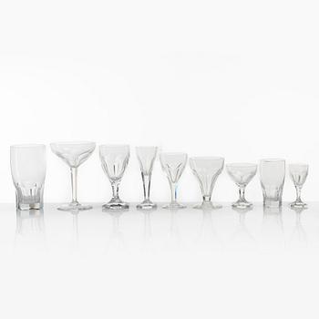 Elis Bergh, an 83-piece 'Rosersberg' glass service, Kosta.