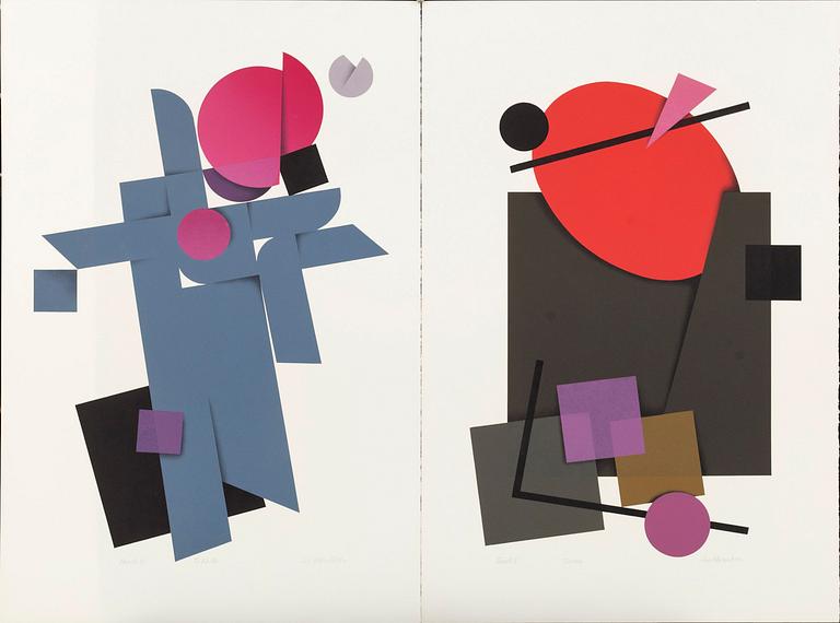 AVO KEEREND, 2 colour lithographes, signed and numbered 2/50 and 5/50.