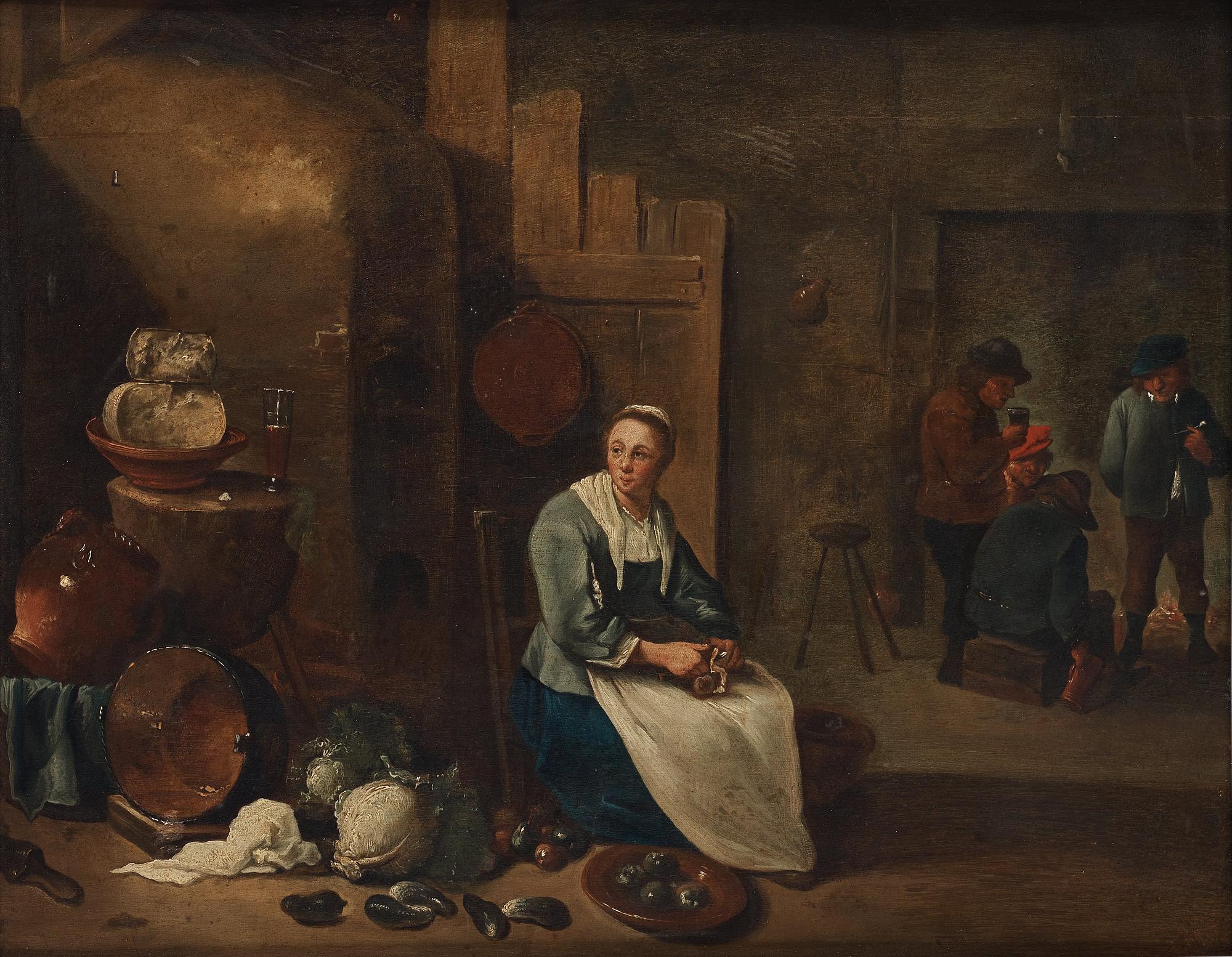 David Teniers d.y Efter, Köksinteriör med piga.