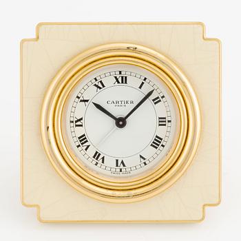 Cartier, Paris, bedside clock, 75 x 76 mm.