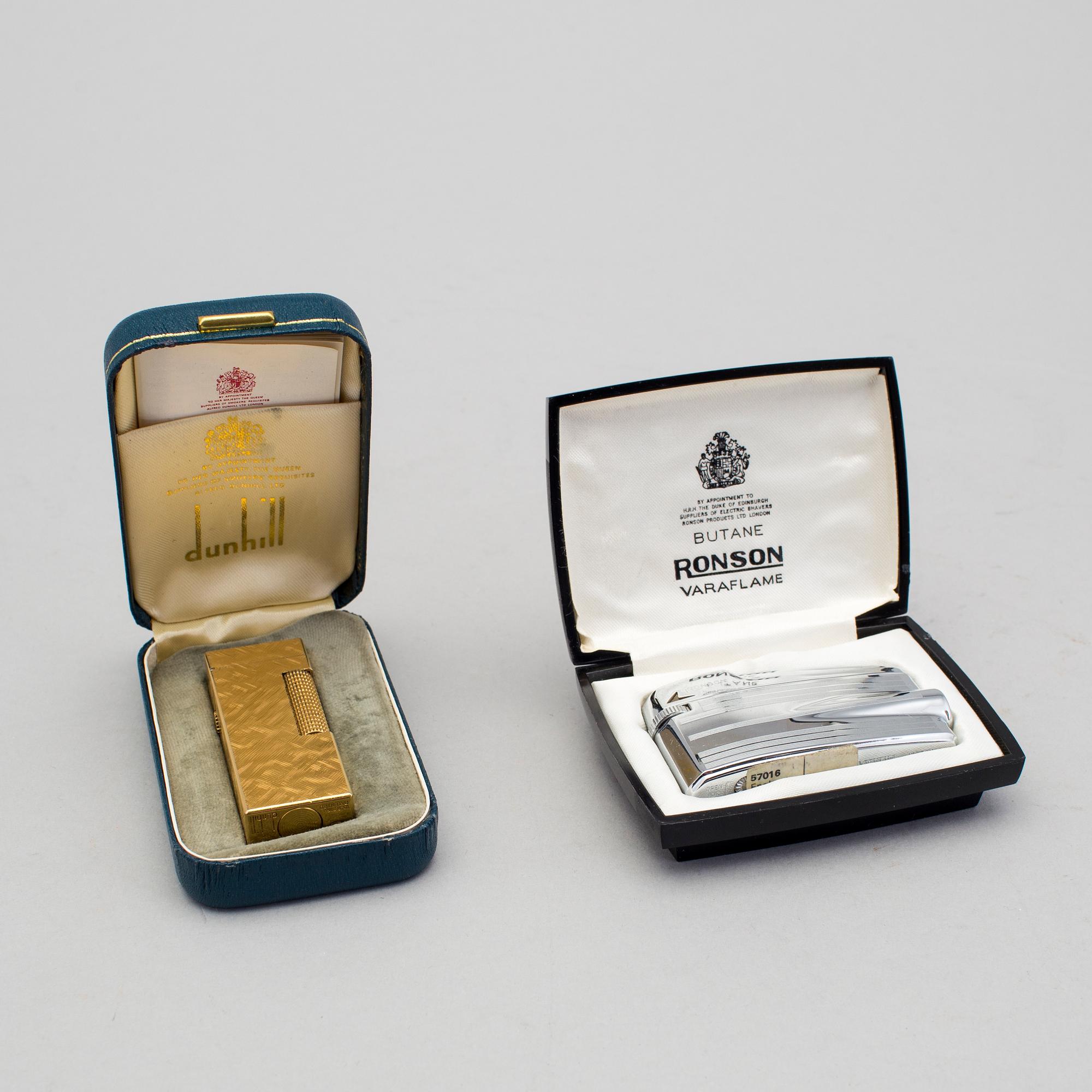 2 Ronson and Dunhill lighters, 1970´s.
