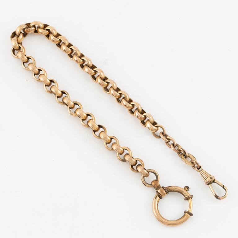Pocket watch, 14K gold, 50.5 mm.
