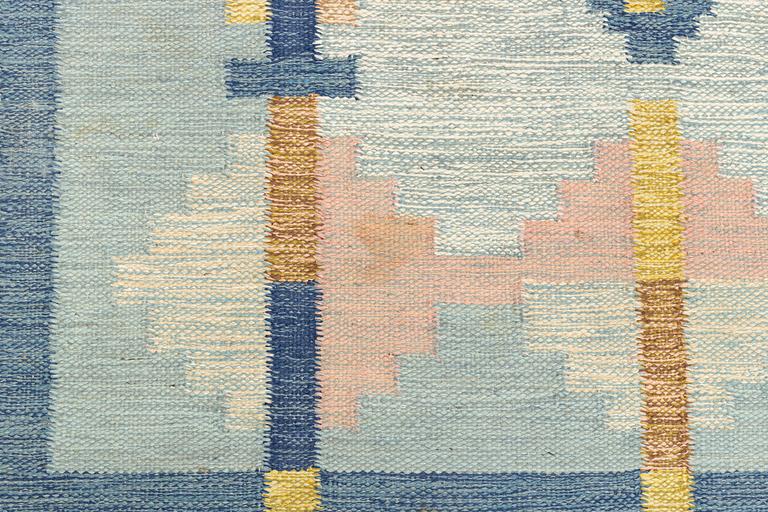 Ida Rydelius, a flat weave carpet, signed IR, ca 243 x 172 cm.