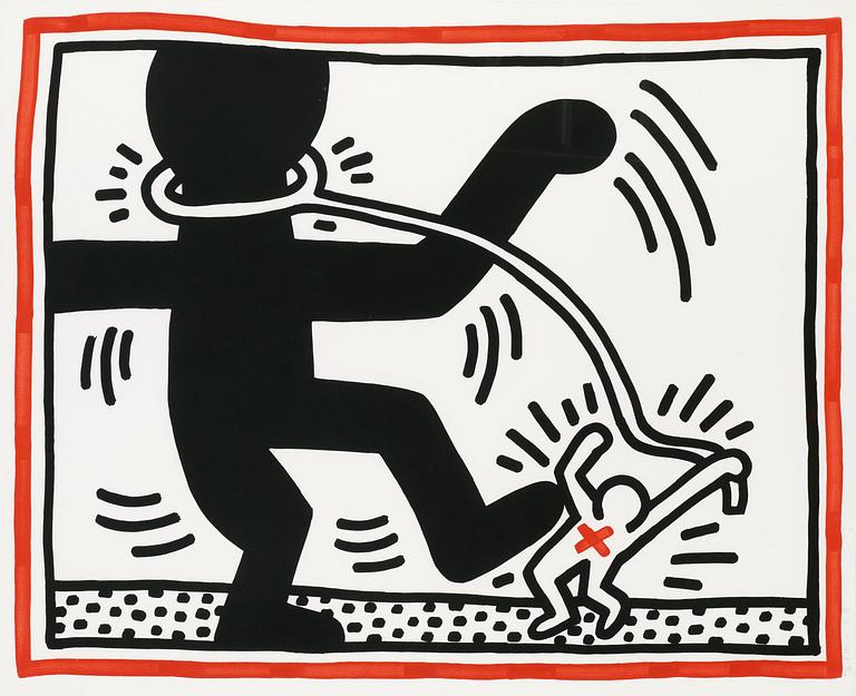 Keith Haring, "Untitled 2", from: "Free South Africa".