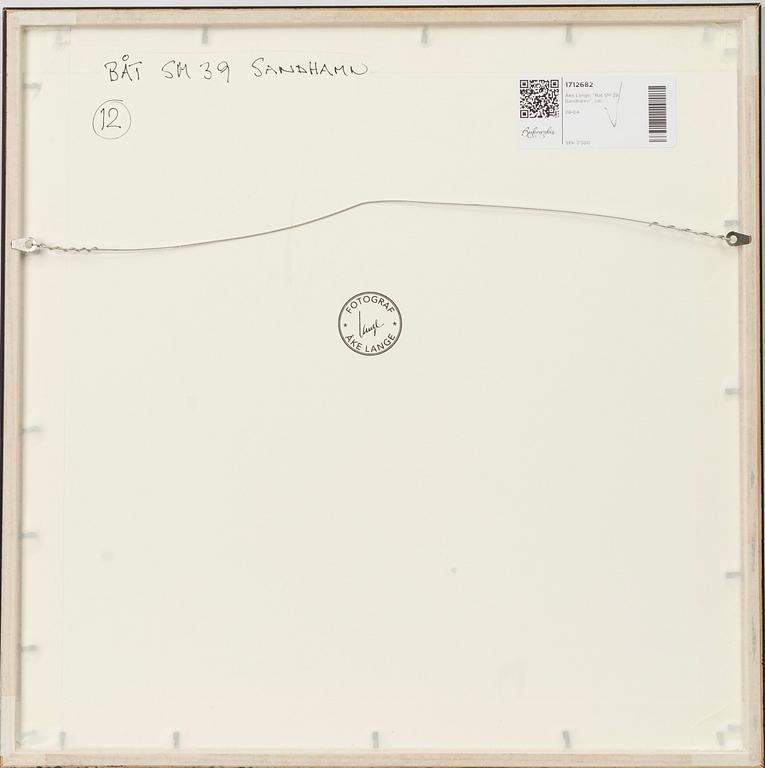 Åke Lange, "Båt SM 39 Sandhamn".