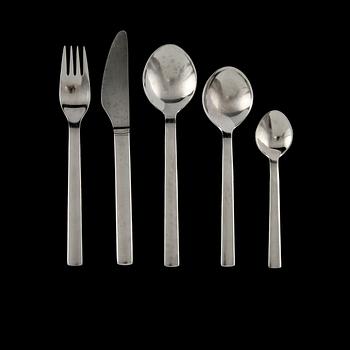 BESTICKUPPSÄTTNING, 37 delar, rostfritt stål, "New York", Henning Koppel, Georg Jensen, 1900-talets andra hälft.