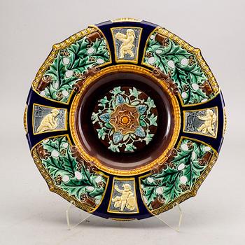 A Rörstrand majolica plate later part of the 19th century.