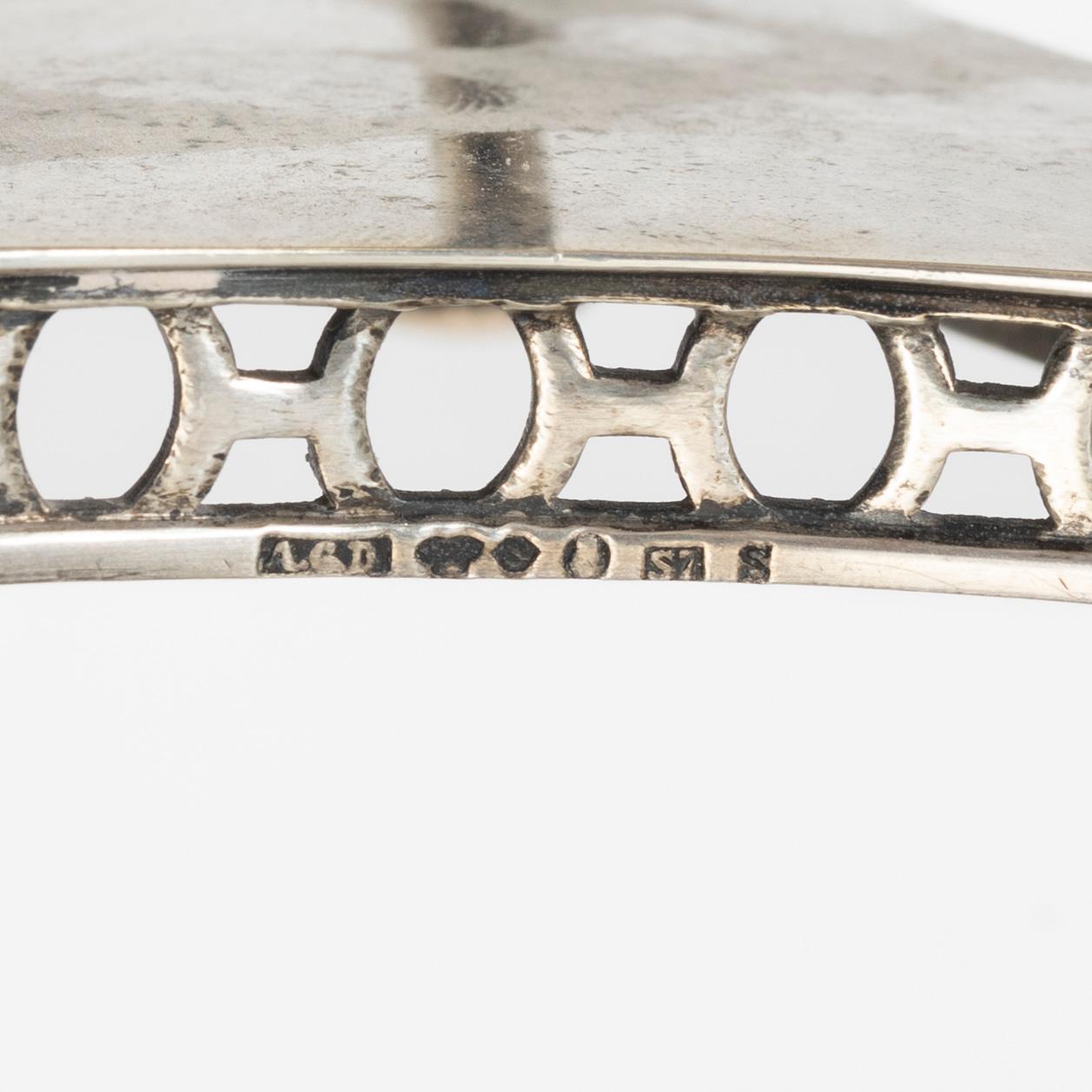 A silver sugar bowl, Dufva A G, Stockholm 1920.
