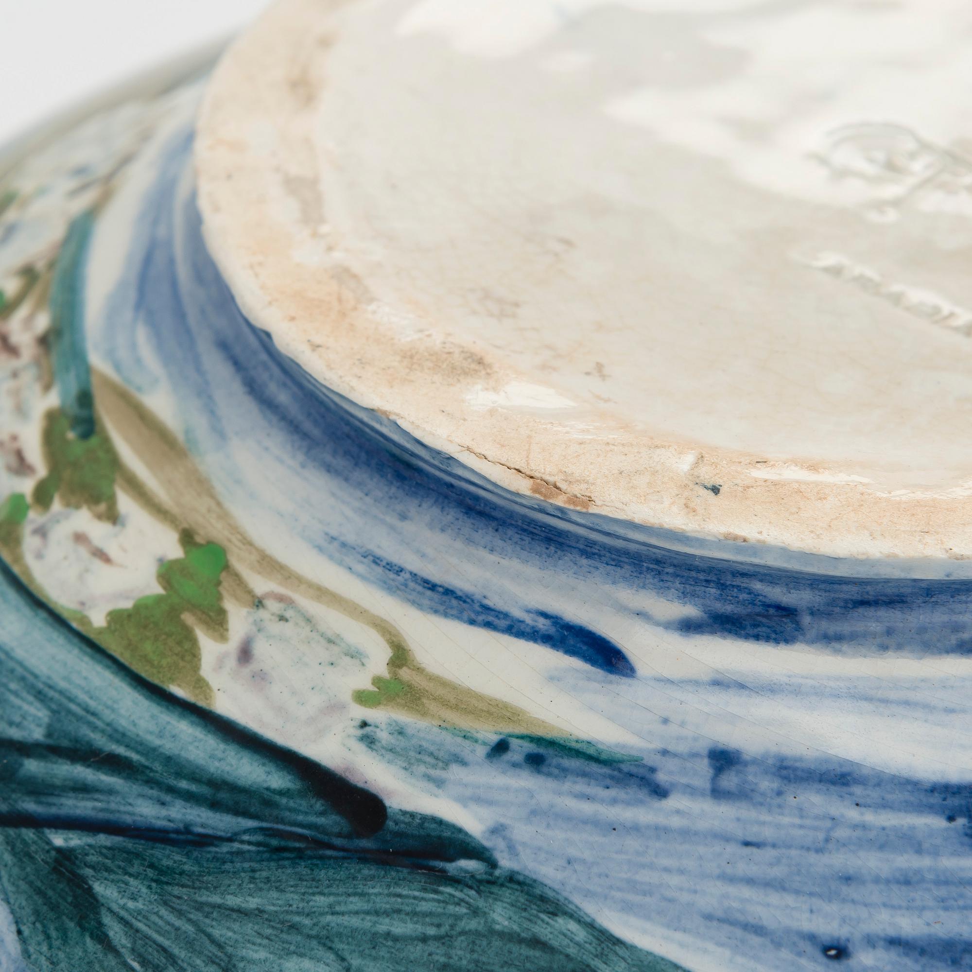 Gerda Thesleff, bowl, stoneware, signed GT Arabia.