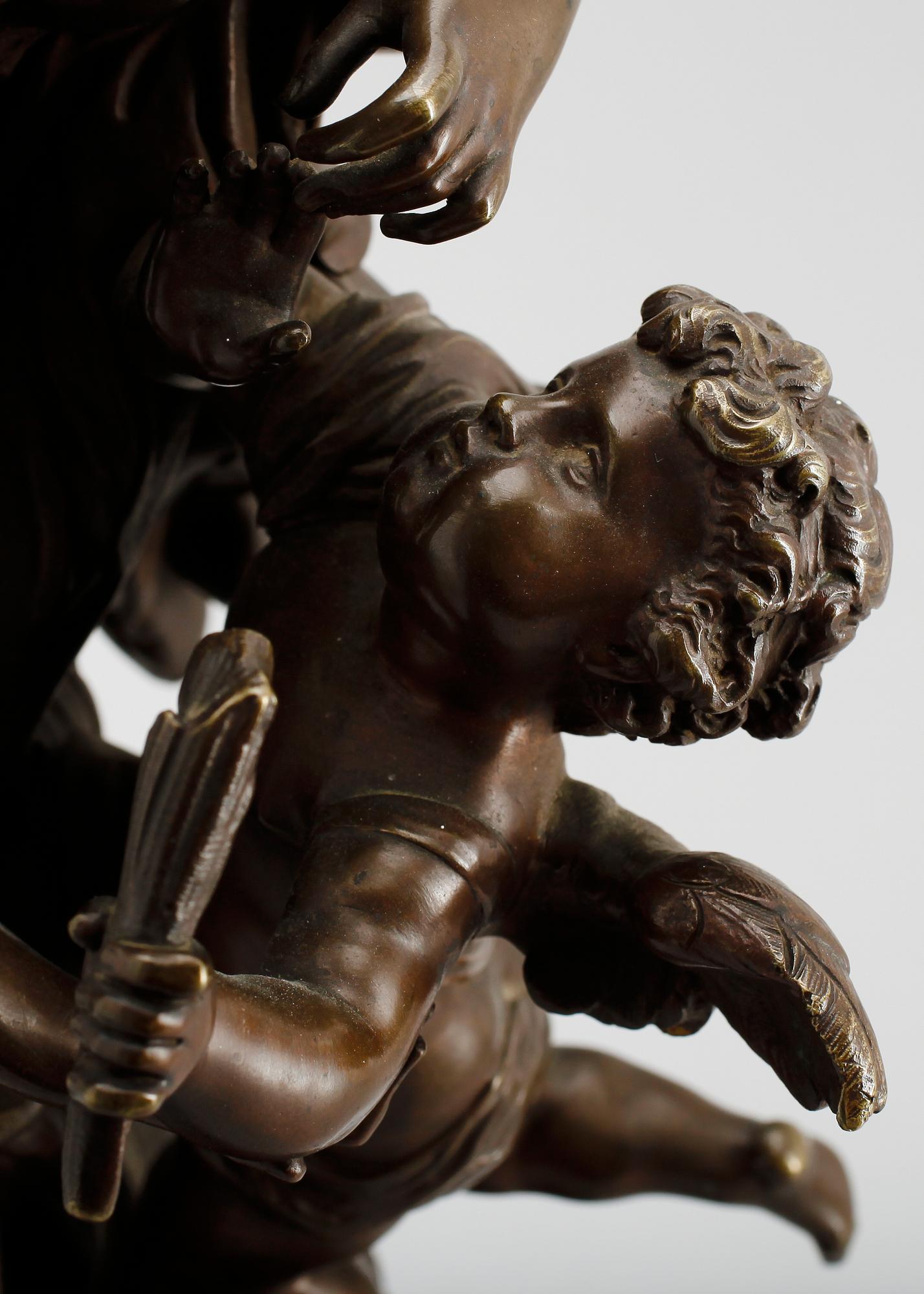 MATHURIN MOREAU, skulptur, brons, sign.