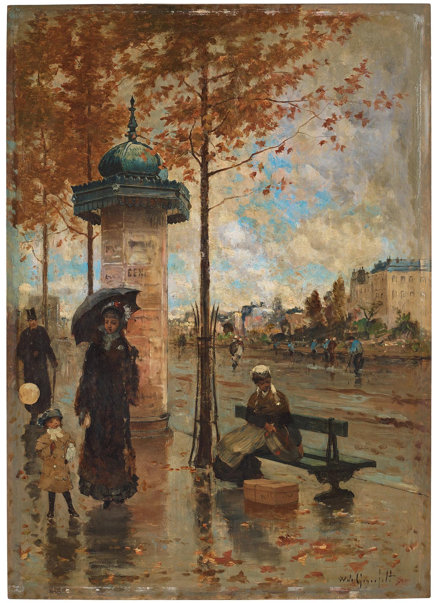 Wilhelm von Gegerfelt, Rainy skies over Paris.