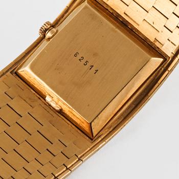 ARMBANDSUR, 14K guld samt malakit, total vikt 71g.